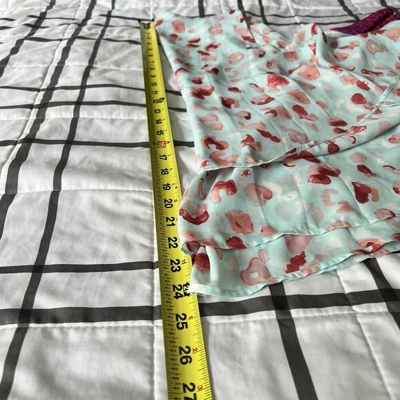 Zac & Rachel Top Womens Sz Large Petite Chiffon Tiered Flowy Tank Fairy - Picture 9 of 9